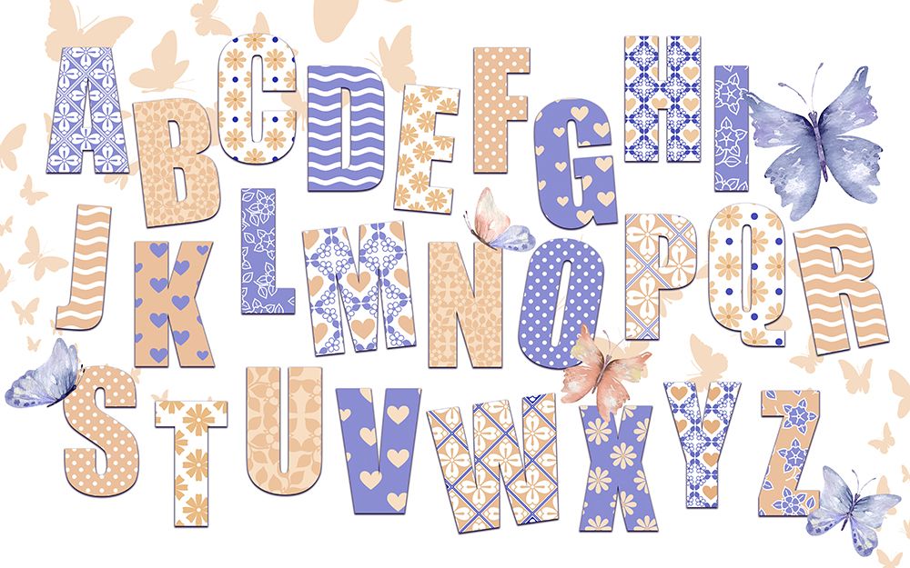 ABCs Purple And Orange art print by Kimberly Allen for $57.95 CAD