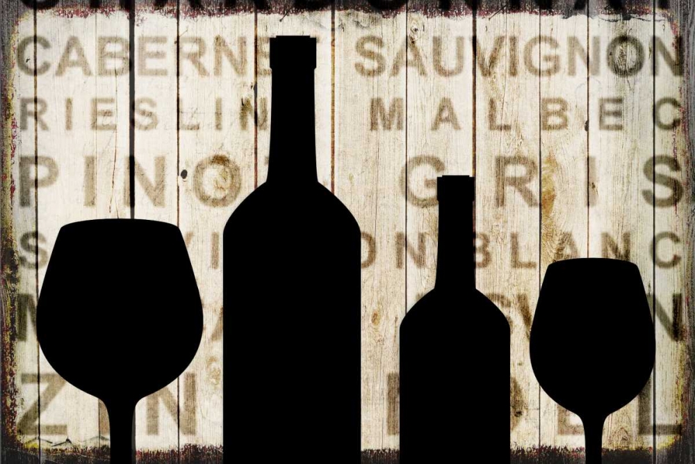 Wine Silhouette  2 art print by Kimberly Allen for $57.95 CAD