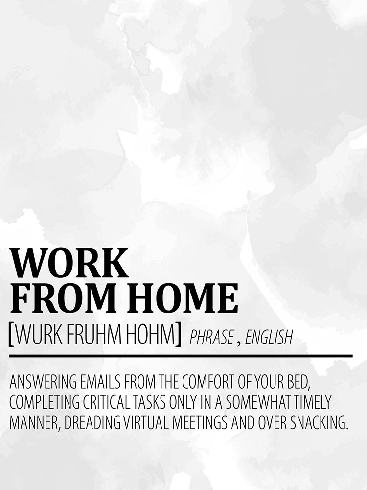 Work From Home 1 Watercolor BW art print by Kimberly Allen for $57.95 CAD