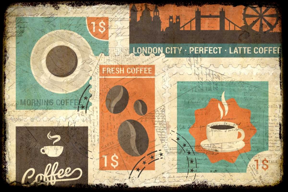 Coffee Stamps 2 art print by Kimberly Allen for $57.95 CAD