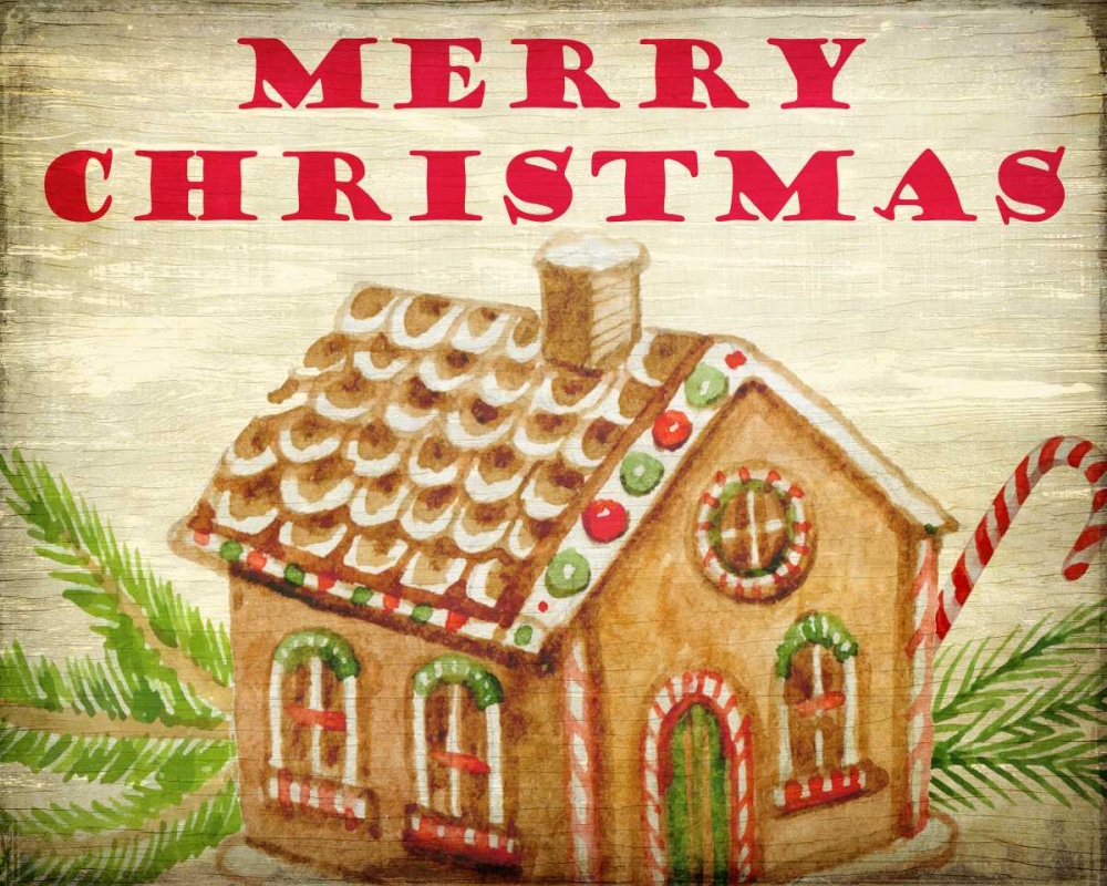 Gingerbread House Christmas art print by Kimberly Allen for $57.95 CAD