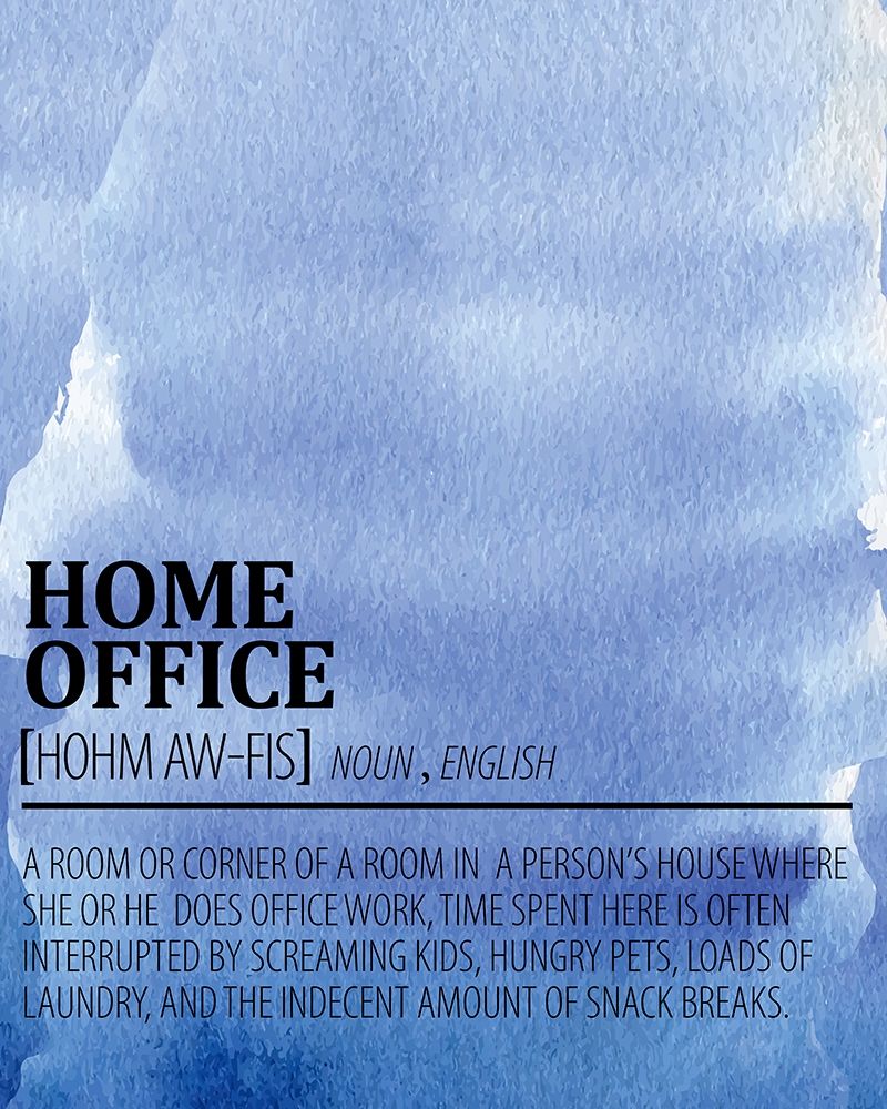 Home Office Watercolor Blue art print by Kimberly Allen for $57.95 CAD