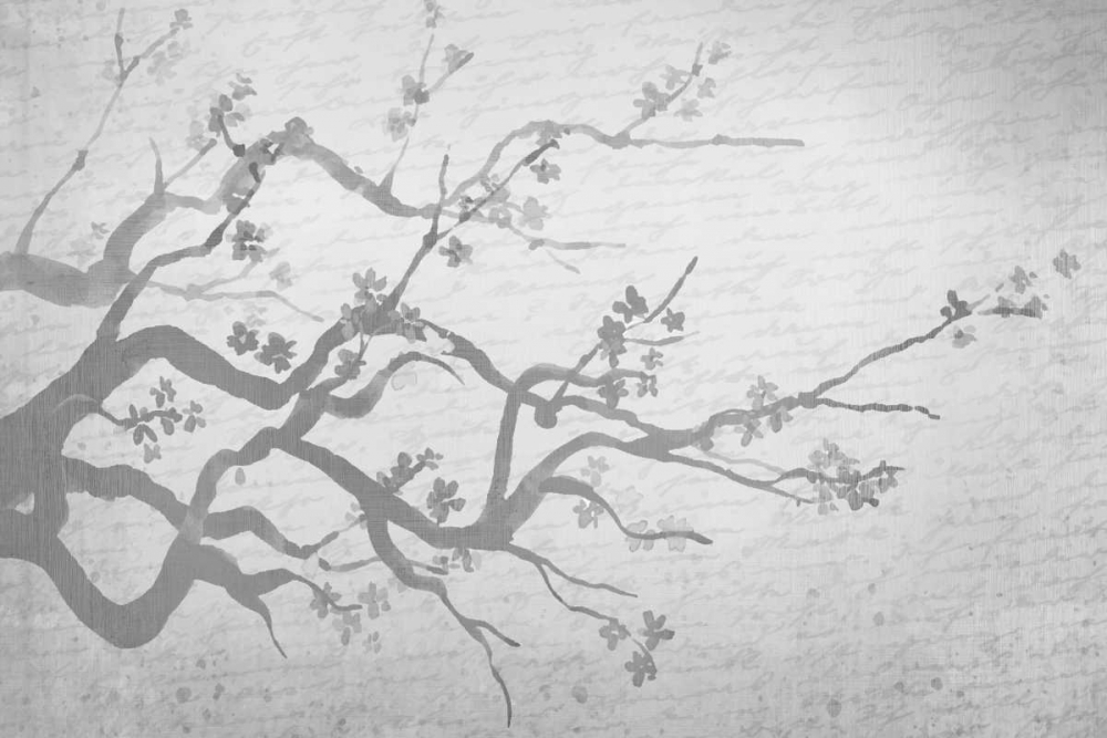 Cherry Blossom Branch in Silver art print by Kimberly Allen for $57.95 CAD