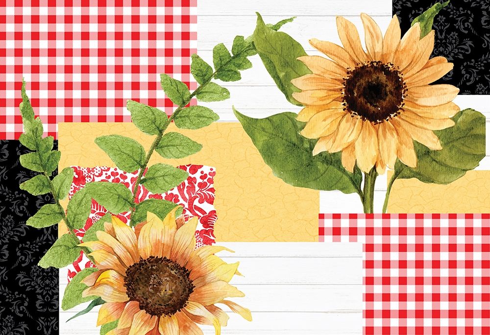 Sunflower Plaid 6 art print by Kimberly Allen for $57.95 CAD