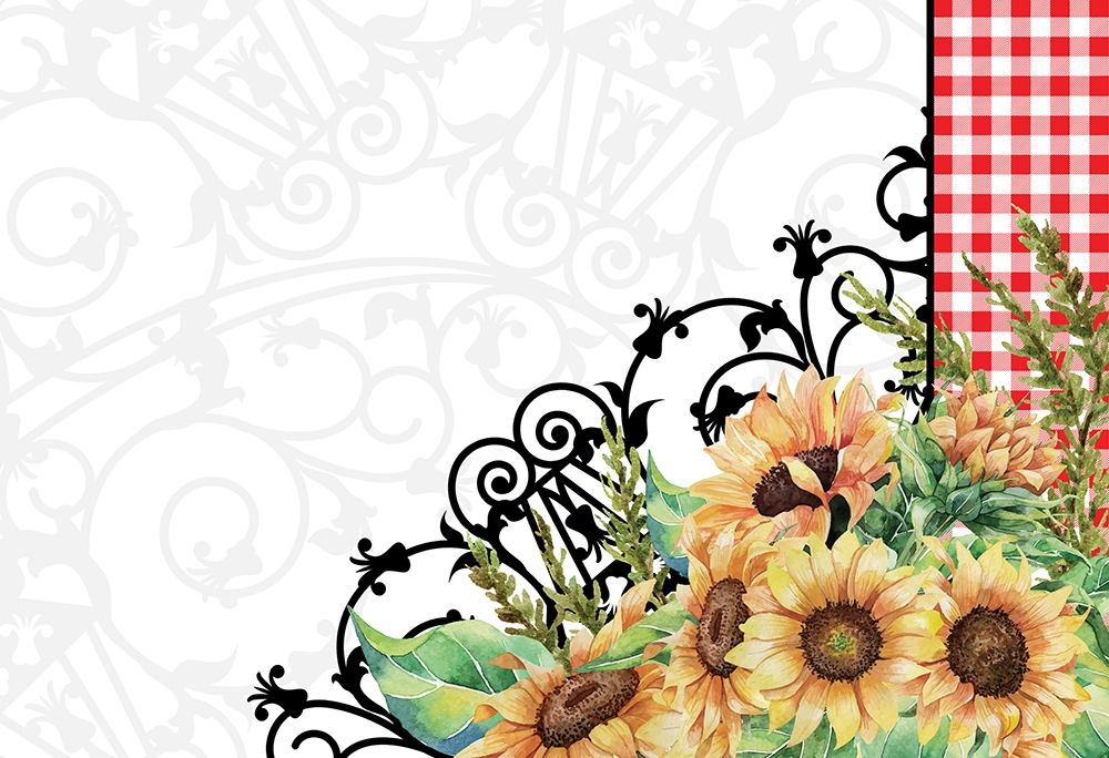 Sunflower Plaid 7 art print by Kimberly Allen for $57.95 CAD