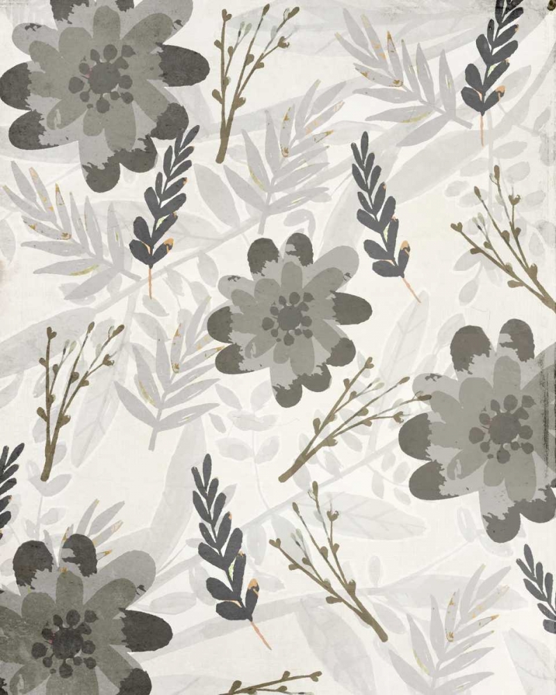 Flower Pattern Grey art print by Kimberly Allen for $57.95 CAD