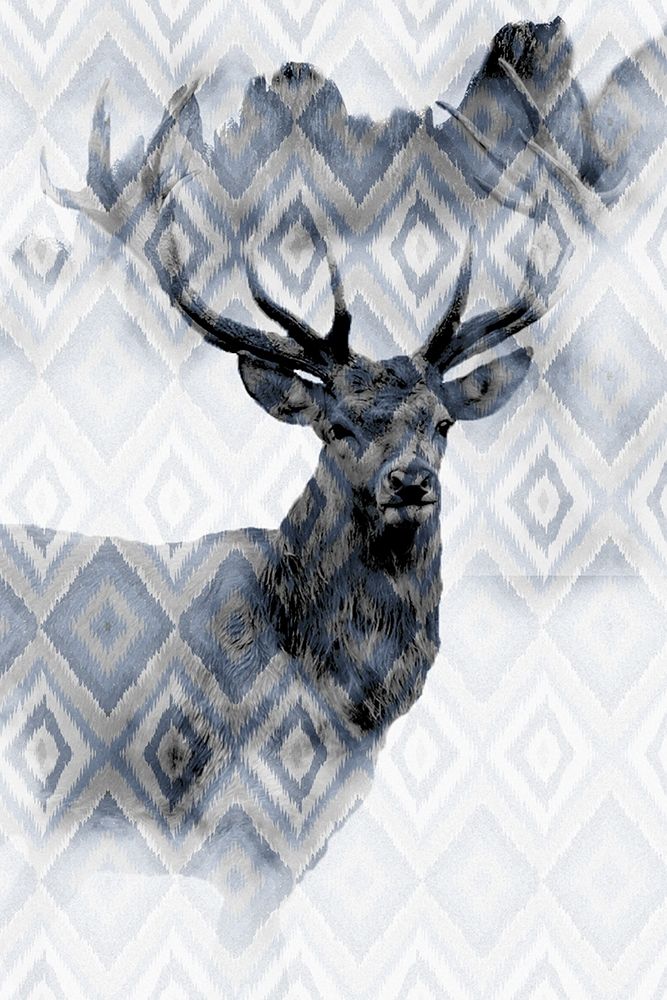 Ikat Deer art print by Kimberly Allen for $57.95 CAD