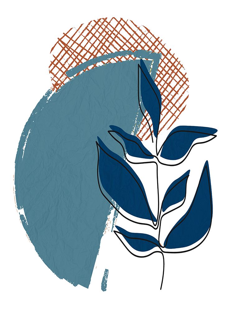 Navy Leaf 1 art print by Kimberly Allen for $57.95 CAD