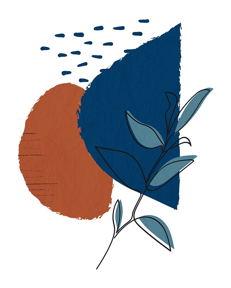 Navy Leaf 2 art print by Kimberly Allen for $57.95 CAD