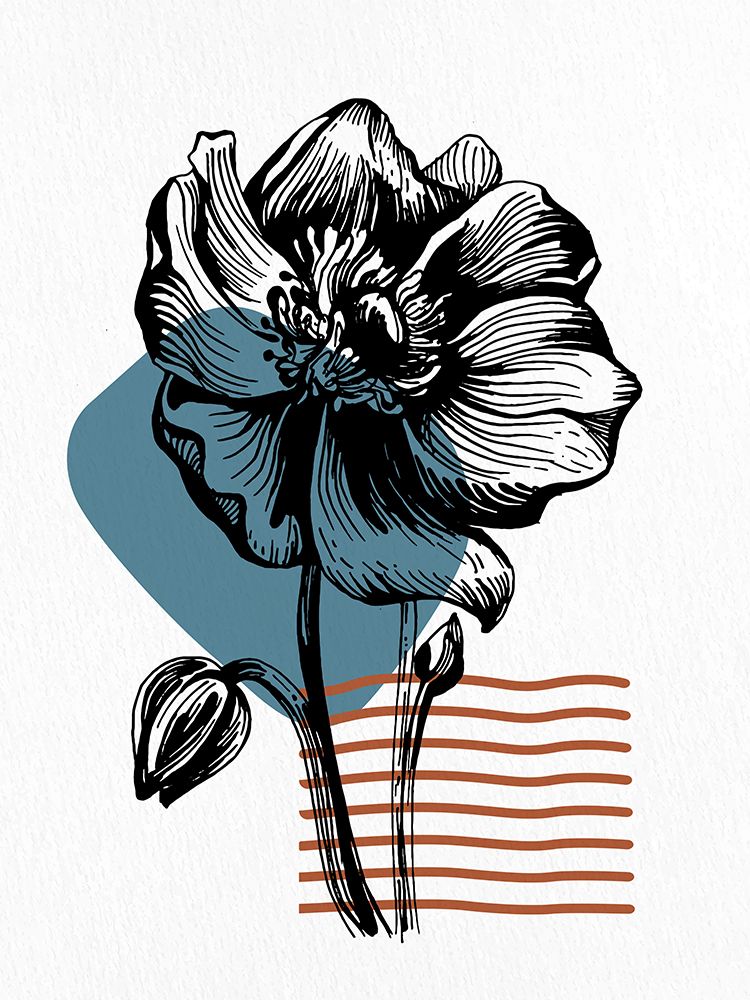 Inked Floral 1 art print by Kimberly Allen for $57.95 CAD