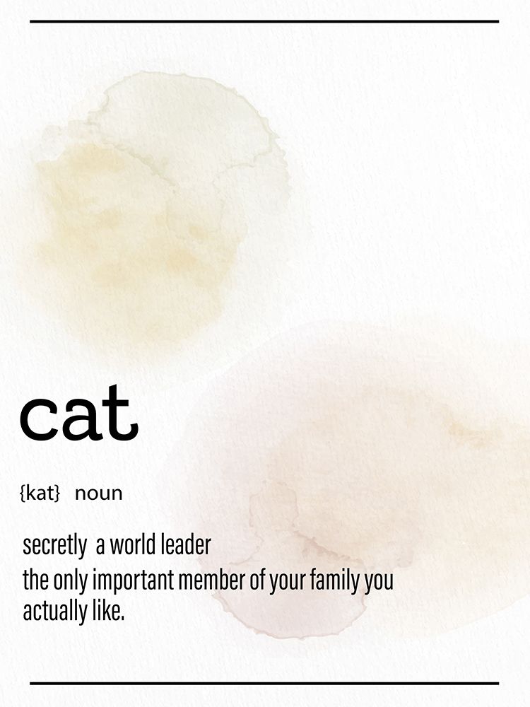 Cat Definition art print by Kimberly Allen for $57.95 CAD