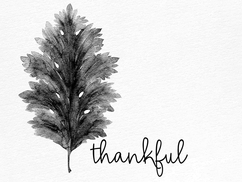 Thankful Black and White art print by Kimberly Allen for $57.95 CAD