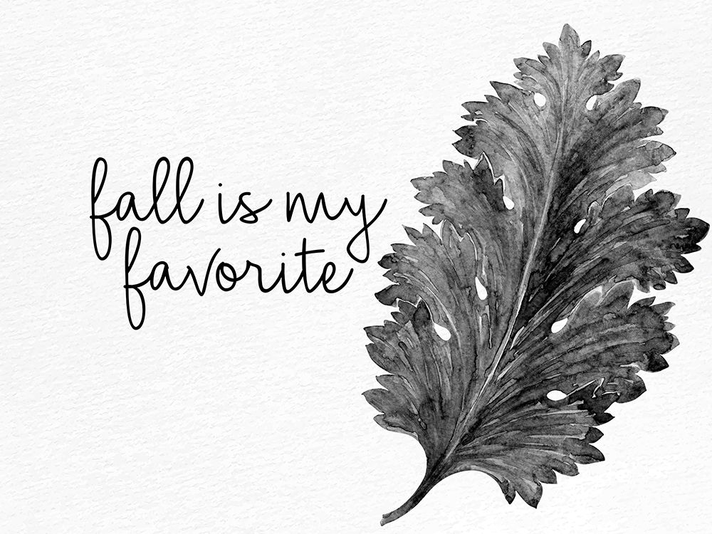 Fall is My Favorite Black and White art print by Kimberly Allen for $57.95 CAD