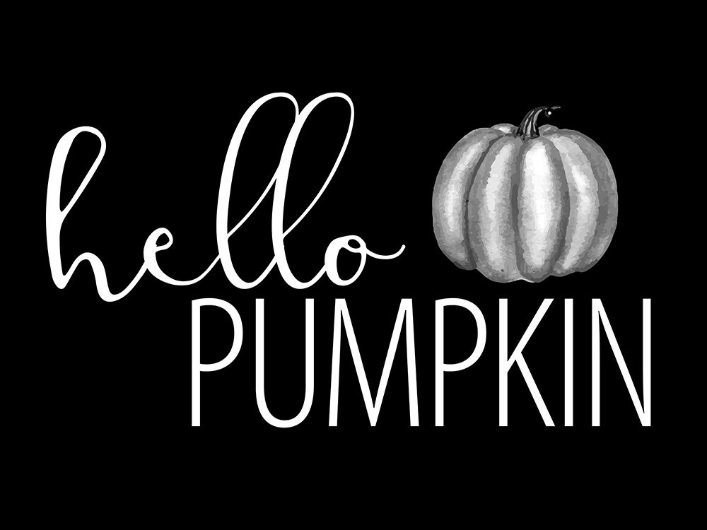 Hello Pumpkin Black and White art print by Kimberly Allen for $57.95 CAD