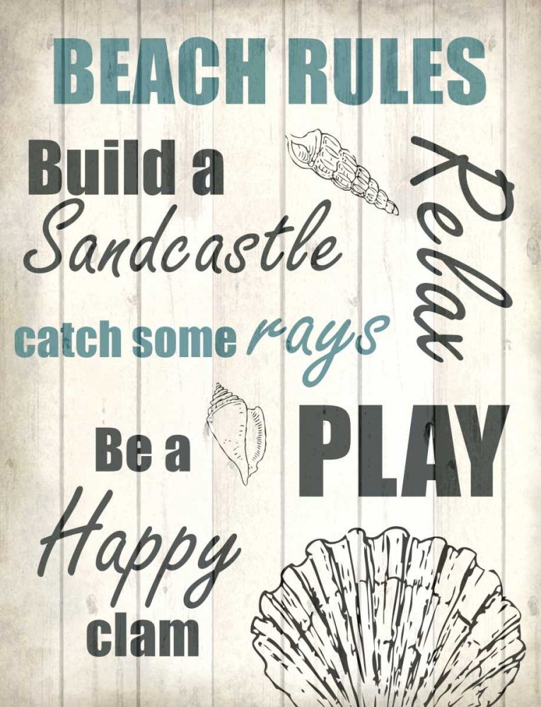 Beach Rules 1 art print by Kimberly Allen for $57.95 CAD