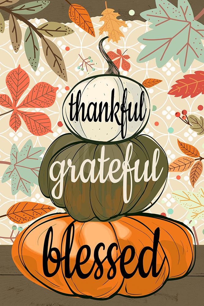 Thankful Grateful Blessed art print by Kimberly Allen for $57.95 CAD