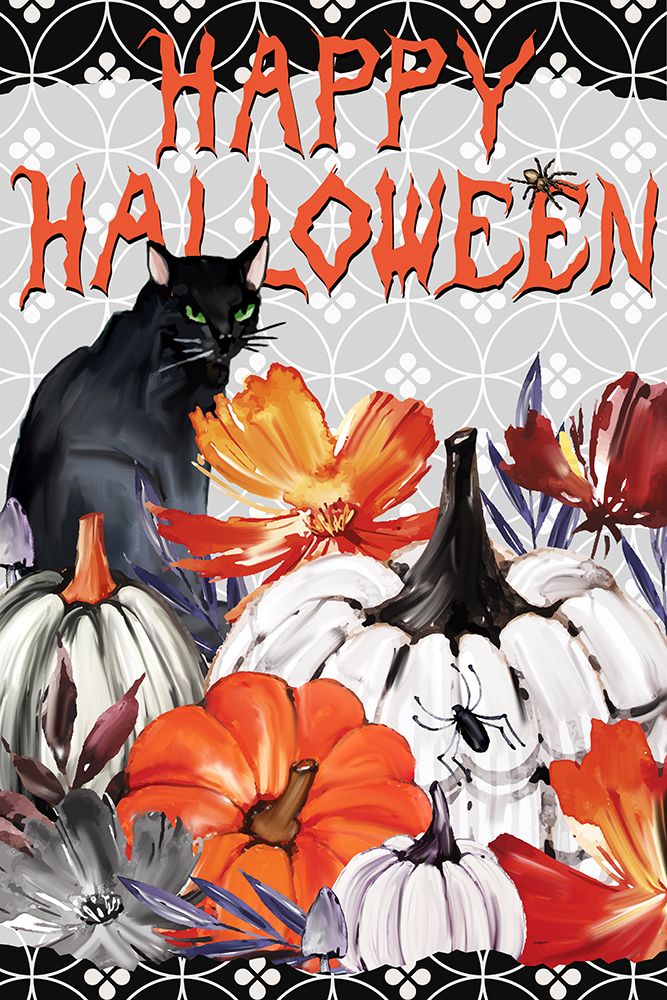 Black Cat Halloween art print by Kimberly Allen for $57.95 CAD
