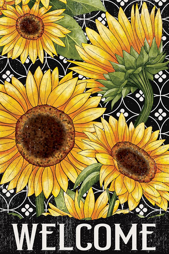 Sunflower Field Welcome art print by Kimberly Allen for $57.95 CAD