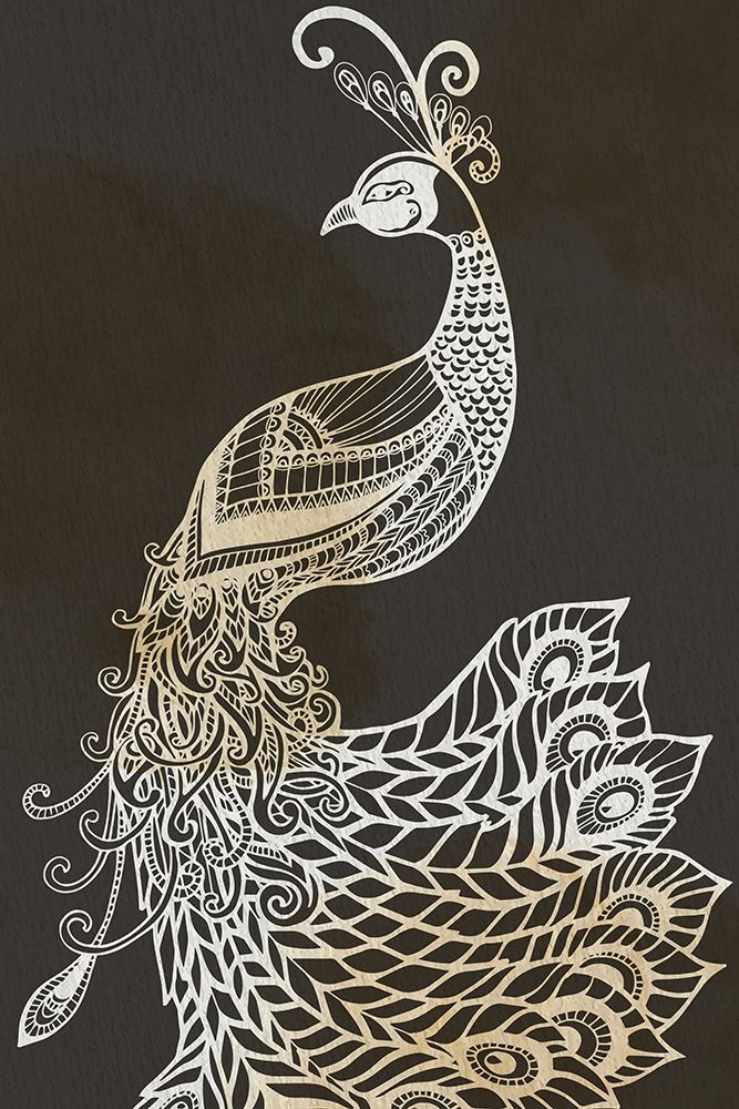 Monotone Peacock art print by Kimberly Allen for $57.95 CAD
