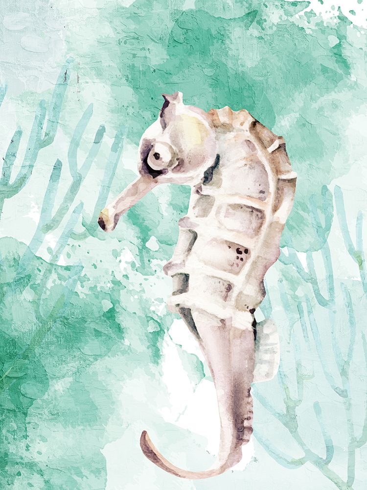 Seahorse Swimming art print by Kimberly Allen for $57.95 CAD