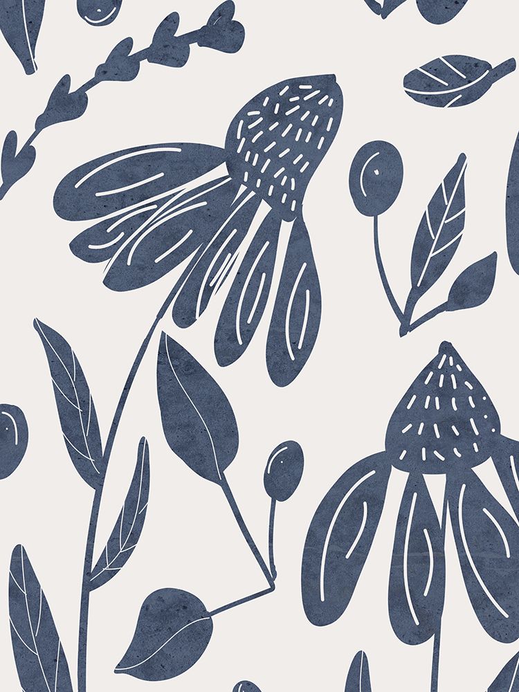 Denim Floral 1 art print by Kimberly Allen for $57.95 CAD