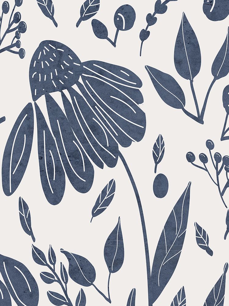 Denim Floral 2 art print by Kimberly Allen for $57.95 CAD