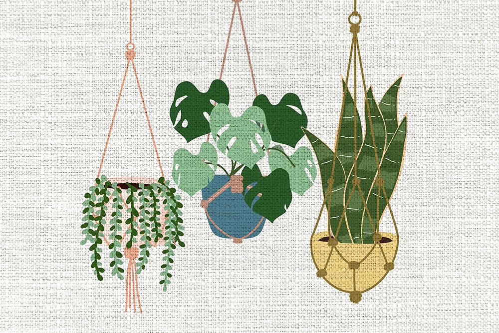 Burlap Hanging Plants art print by Kimberly Allen for $57.95 CAD