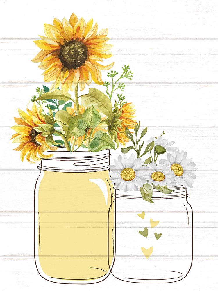 Mason Jar Floral 7 art print by Kimberly Allen for $57.95 CAD