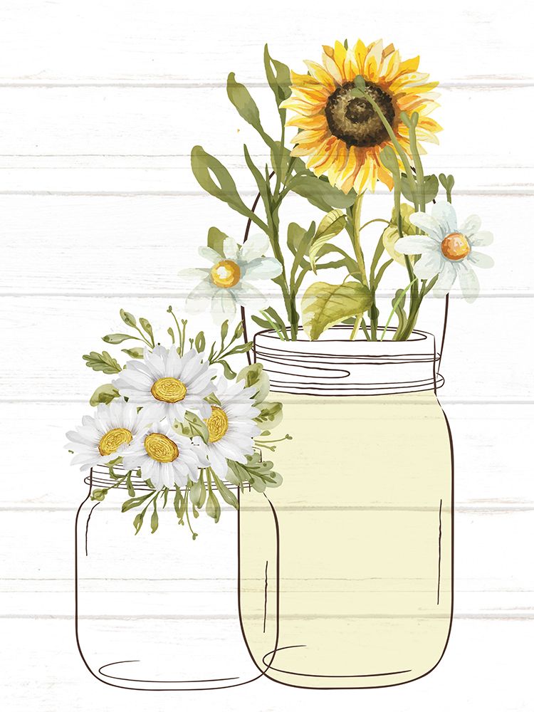 Mason Jar Floral 8 art print by Kimberly Allen for $57.95 CAD