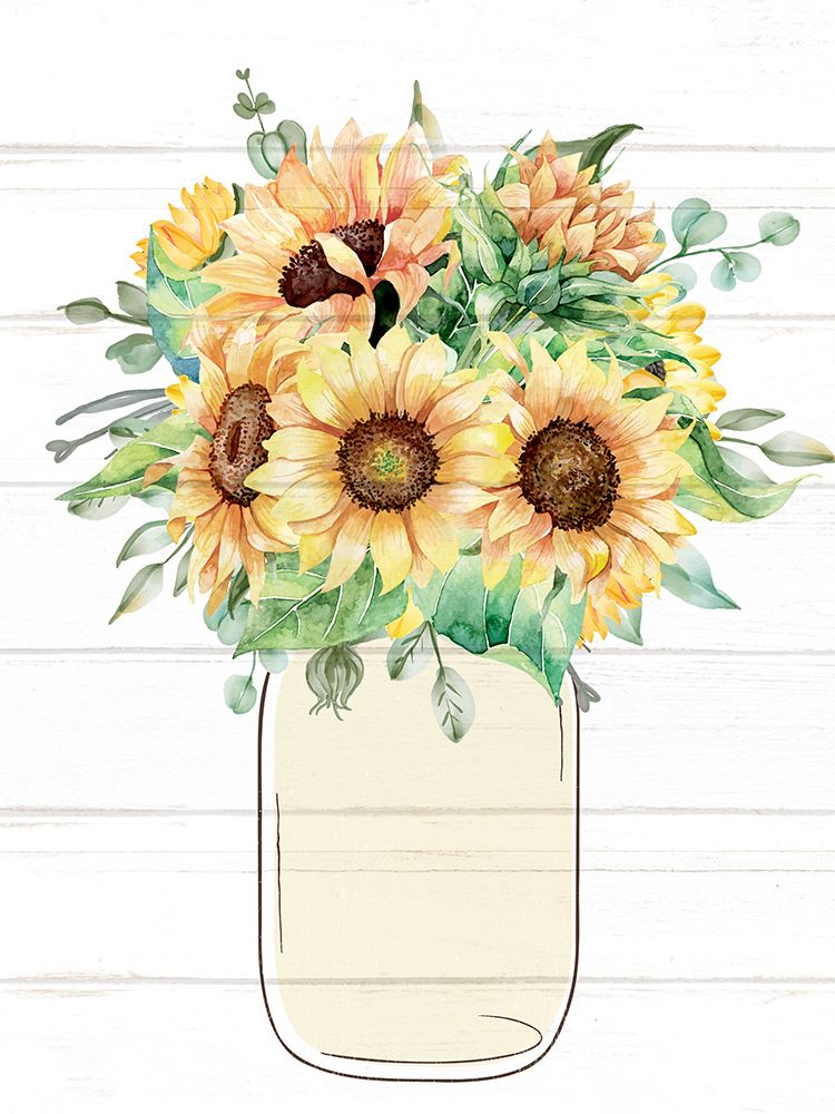 Mason Jar Floral 13 art print by Kimberly Allen for $57.95 CAD