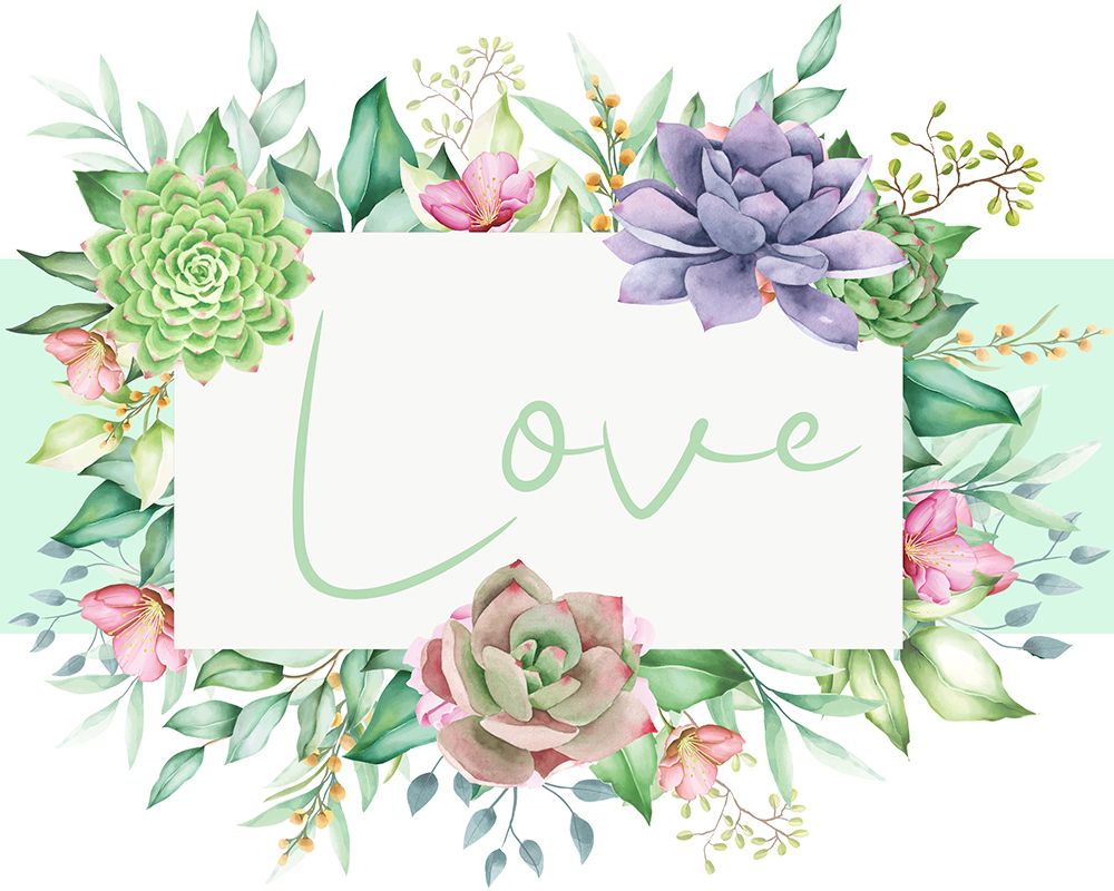 Succulent Sentiment 2 art print by Kimberly Allen for $57.95 CAD