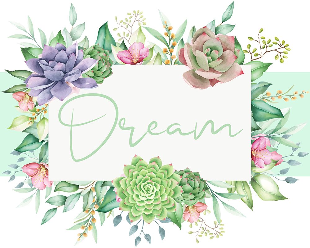 Succulent Sentiment 4 art print by Kimberly Allen for $57.95 CAD
