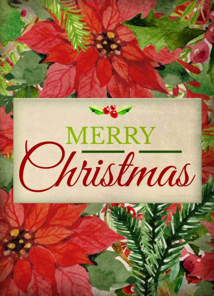 Poinsettia Christmas art print by Kimberly Allen for $57.95 CAD