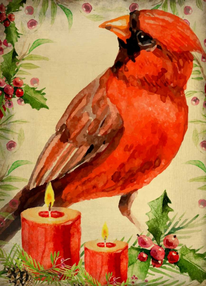 Christmas Cardinal art print by Kimberly Allen for $57.95 CAD
