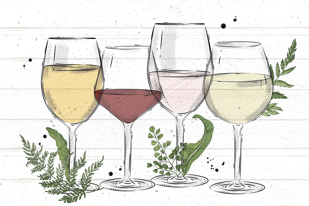 Wine Glass Ferns 1 art print by Kimberly Allen for $57.95 CAD