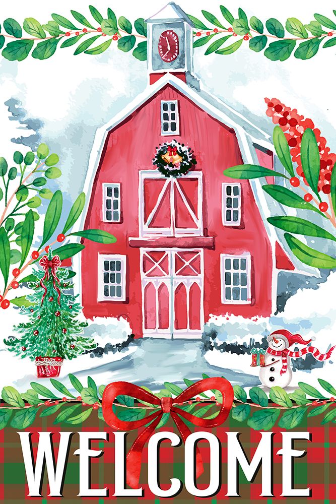 Christmas Barn art print by Kimberly Allen for $57.95 CAD