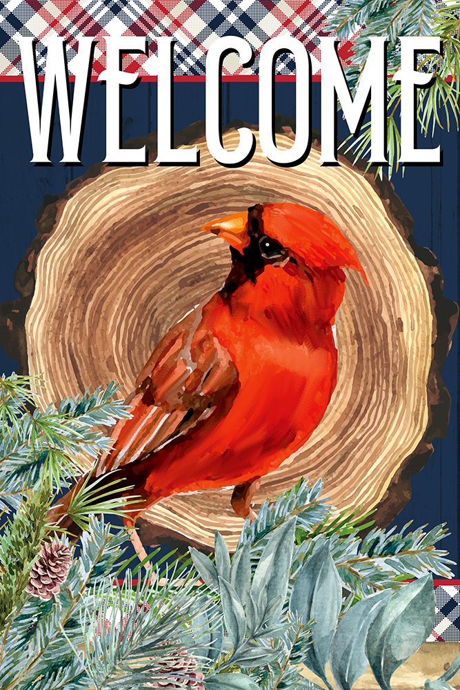 Cardinal Welcome art print by Kimberly Allen for $57.95 CAD