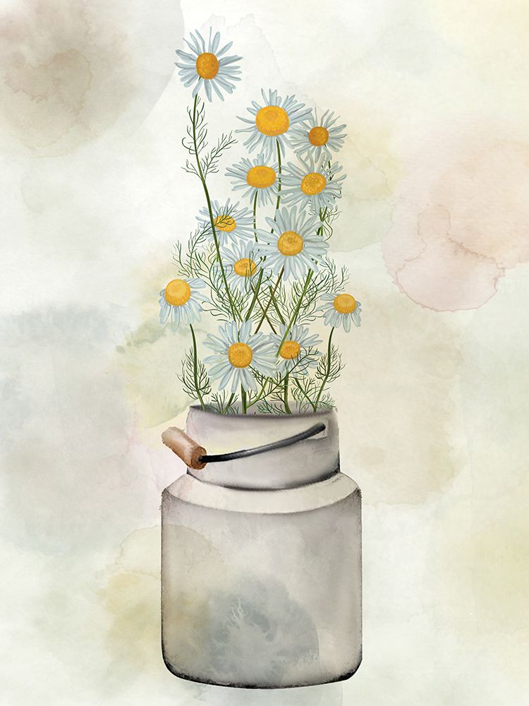 Tin Of Daisies art print by Kimberly Allen for $57.95 CAD