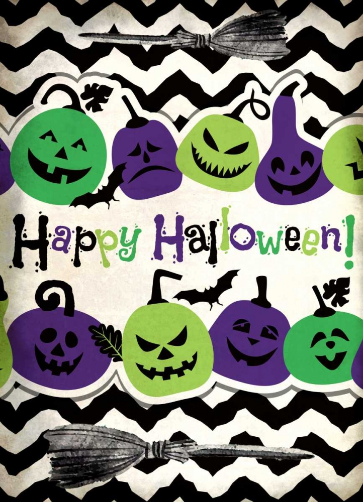 Happy Halloween Pumpkins art print by Kimberly Allen for $57.95 CAD