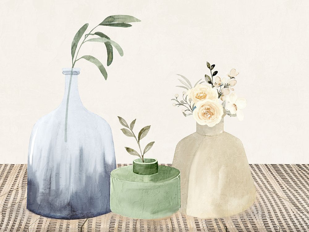 Eclectic Floral Vases 1 art print by Kimberly Allen for $57.95 CAD