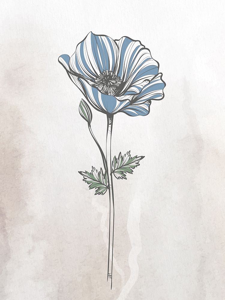Stone Floral Blues 1 art print by Kimberly Allen for $57.95 CAD