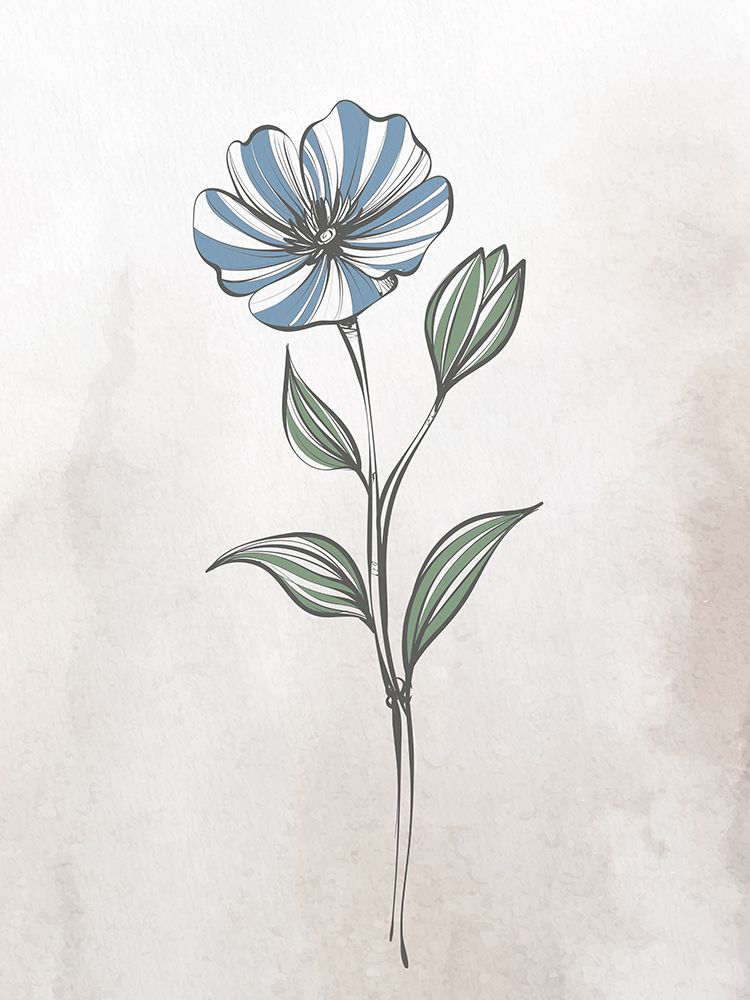 Stone Floral Blues 2 art print by Kimberly Allen for $57.95 CAD