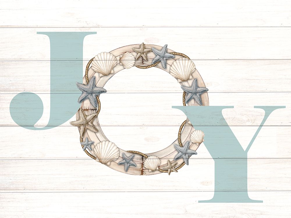 Joy Seashell Wreath art print by Kimberly Allen for $57.95 CAD