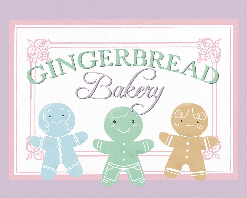 Gingerbread Bakery Sign art print by Kimberly Allen for $57.95 CAD