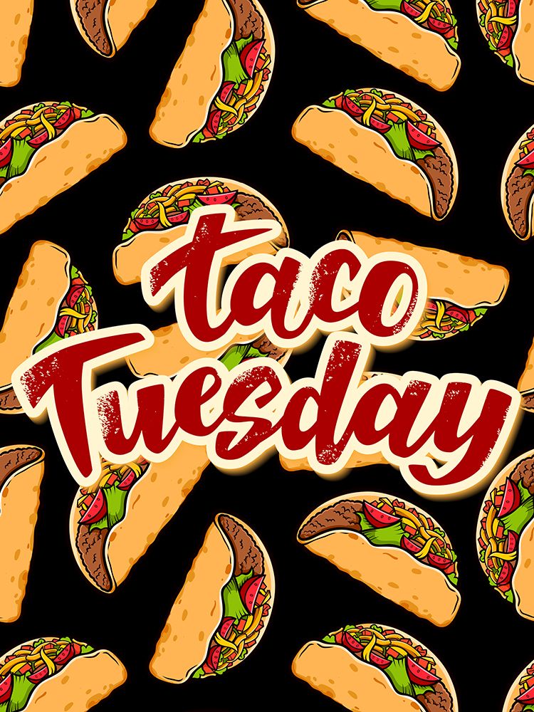 Taco Tuesday Pattern art print by Kimberly Allen for $57.95 CAD