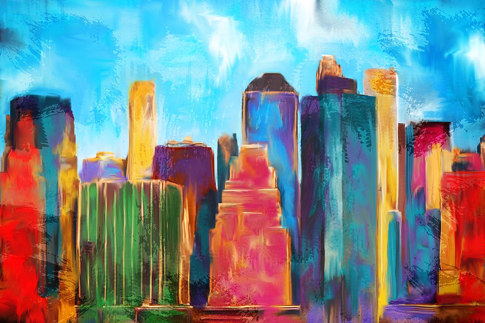 Manhattan Skyline art print by Kimberly Allen for $57.95 CAD