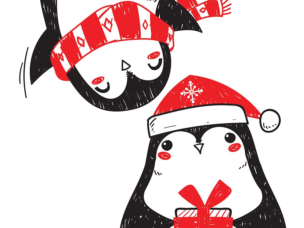 Penguin Christmas 2 art print by Kimberly Allen for $57.95 CAD