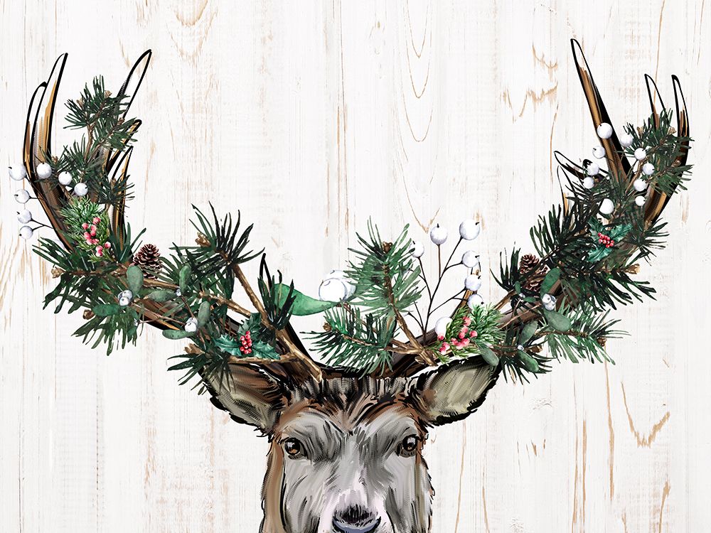 Christmas Deer art print by Kimberly Allen for $57.95 CAD