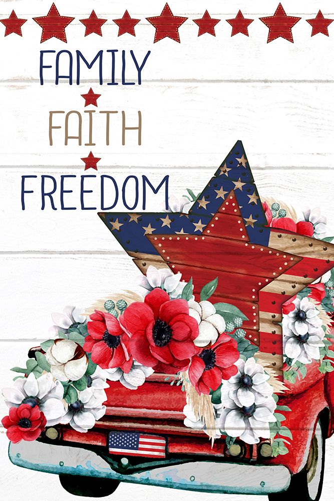 Faith Family Freedom art print by Kimberly Allen for $57.95 CAD