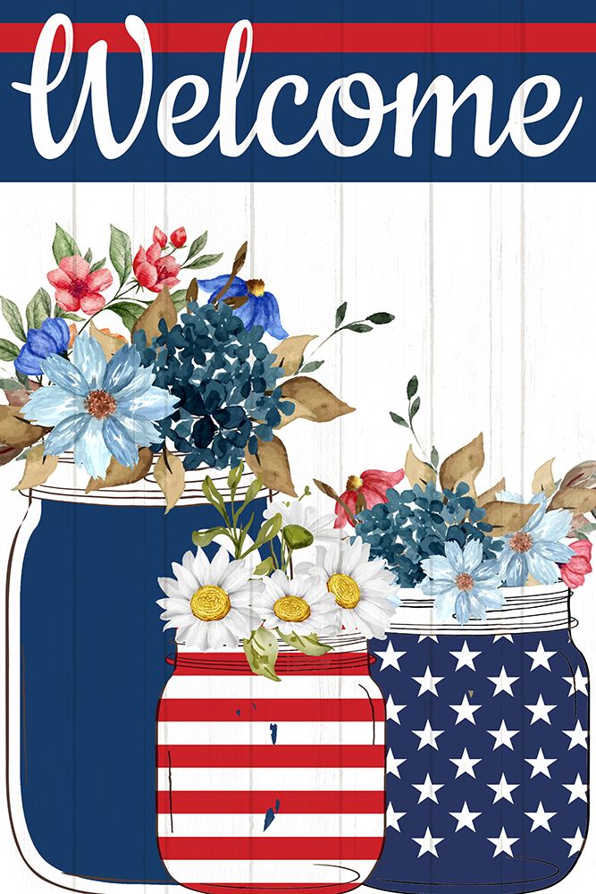 Mason Jar Welcome art print by Kimberly Allen for $57.95 CAD